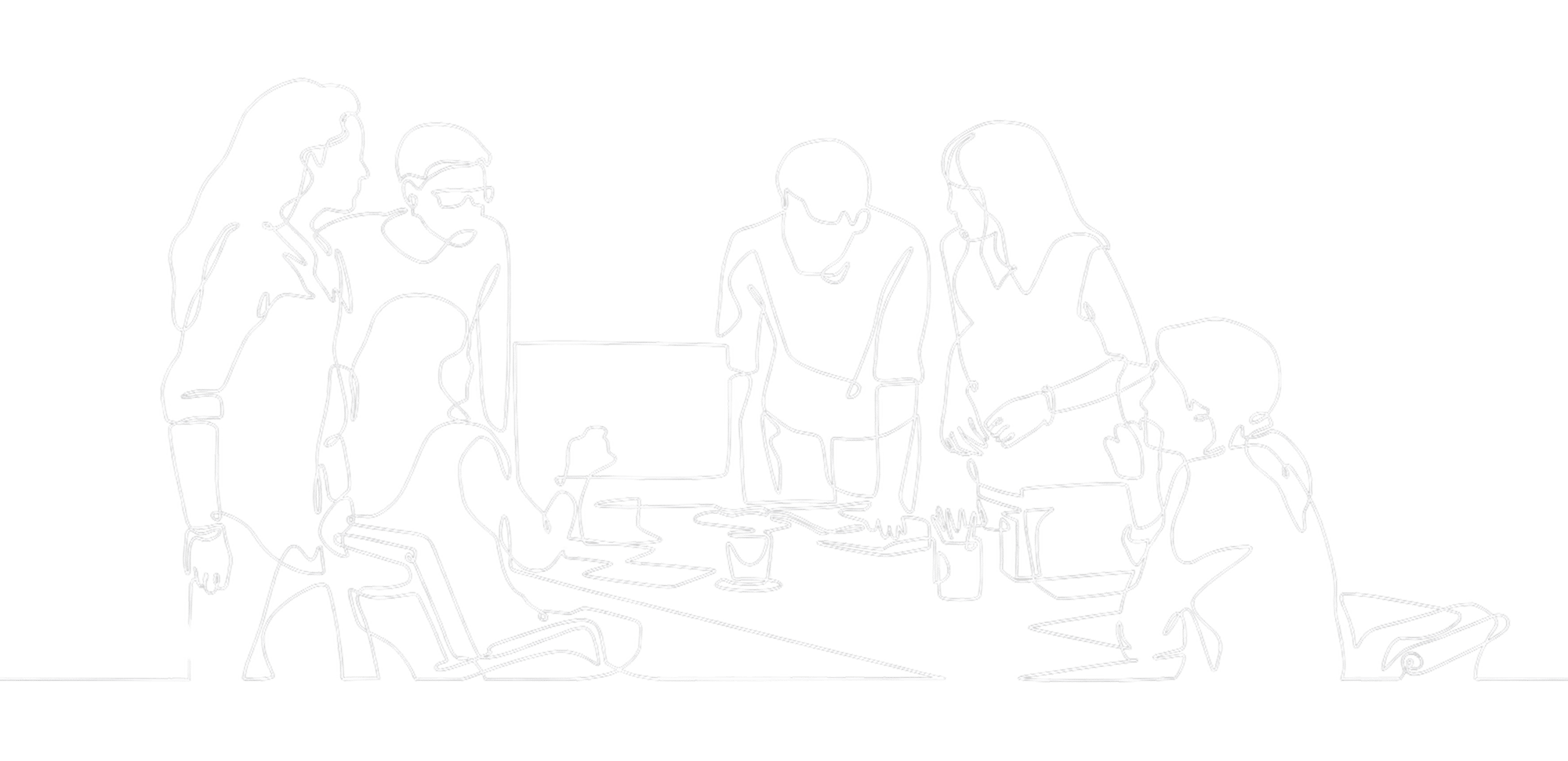 Continuous line drawing of people Continuous line drawing of people