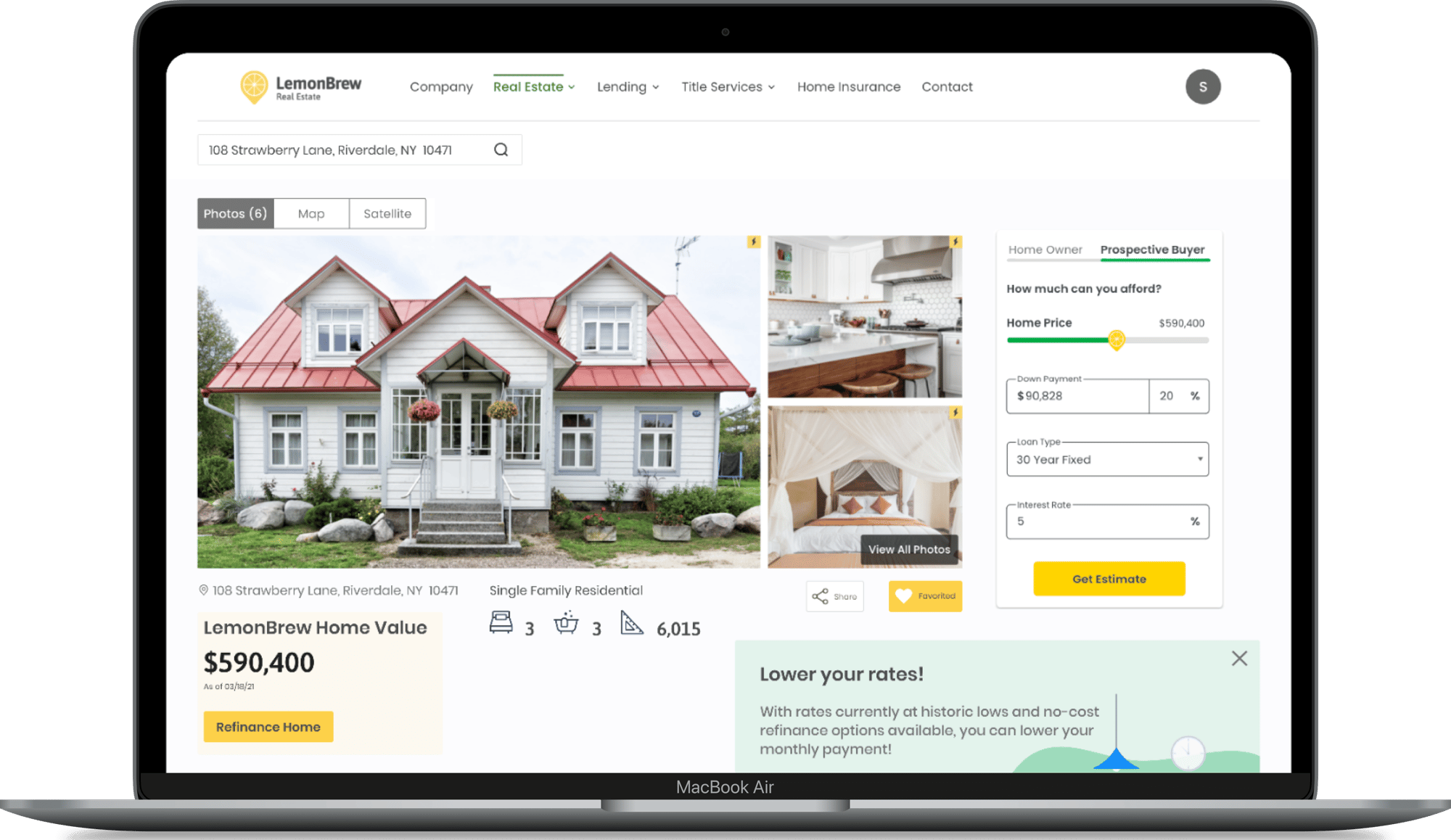Screenshot of real estate listings in a laptop Screenshot of real estate listings in a laptop