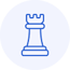 Chess piece on a light blue background Chess piece on a light blue background